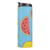 Summer pattern with pineapple and watermelonart,ba thermosbecher (Nach rechts gedreht)