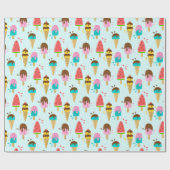 Summer Pattern Wrapping Paper Geschenkpapier (Flach)