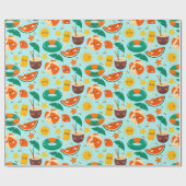 Summer Pattern Wrapping Paper Geschenkpapier (Flach)