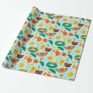 Summer Pattern Wrapping Paper Geschenkpapier
