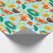 Summer Pattern Wrapping Paper Geschenkpapier (Ecke)