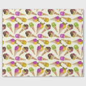 Summer Pattern Wrapping Paper Geschenkpapier (Flach)