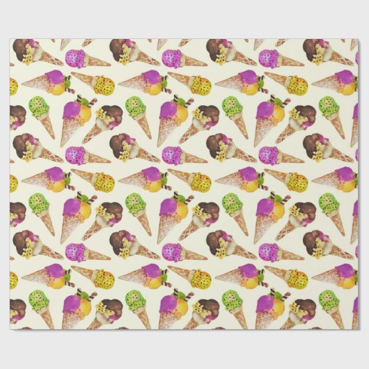 Summer Pattern Wrapping Paper Geschenkpapier (Flach)