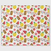 Summer Pattern Wrapping Paper Geschenkpapier (Flach)