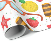 Summer Pattern Wrapping Paper Geschenkpapier (Rolleneckpunkt)