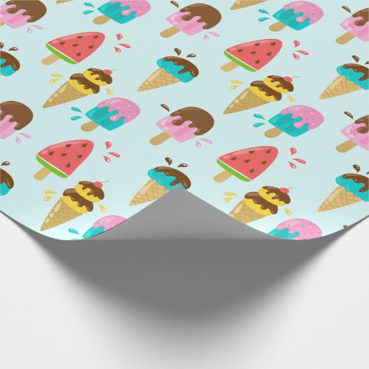 Summer Pattern Wrapping Paper Geschenkpapier (Ecke)