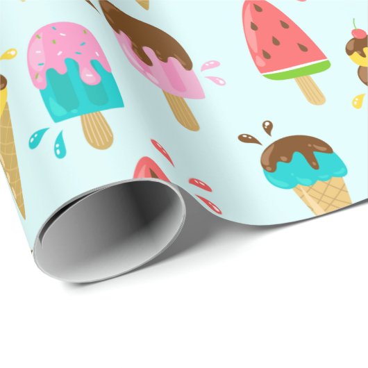 Summer Pattern Wrapping Paper Geschenkpapier (Rolleneckpunkt)