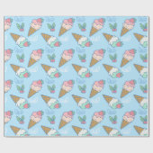 Summer Pattern Wrapping Paper Geschenkpapier (Flach)
