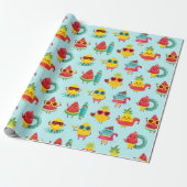 Summer Pattern Wrapping Paper Geschenkpapier (Ungerollt)