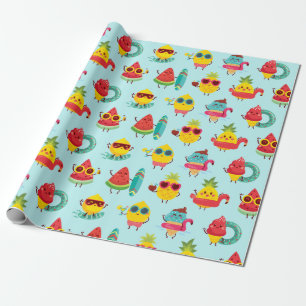 Summer Pattern Wrapping Paper Geschenkpapier