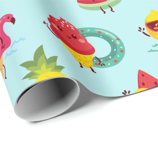 Summer Pattern Wrapping Paper Geschenkpapier (Rolleneckpunkt)