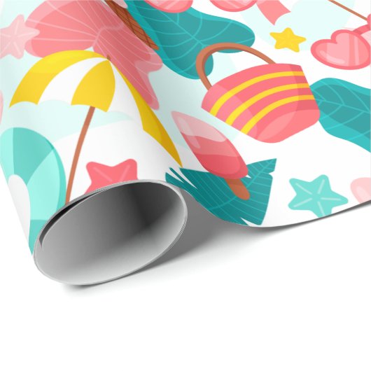 Summer Pattern Wrapping Paper Geschenkpapier (Rolleneckpunkt)