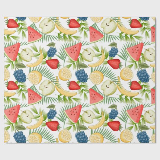Summer Pattern Wrapping Paper Geschenkpapier (Flach)