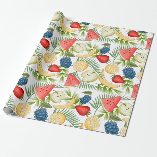 Summer Pattern Wrapping Paper Geschenkpapier (Ungerollt)