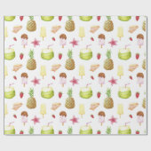 Summer Pattern Wrapping Paper Geschenkpapier (Flach)