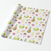 Summer Pattern Wrapping Paper Geschenkpapier (Ungerollt)