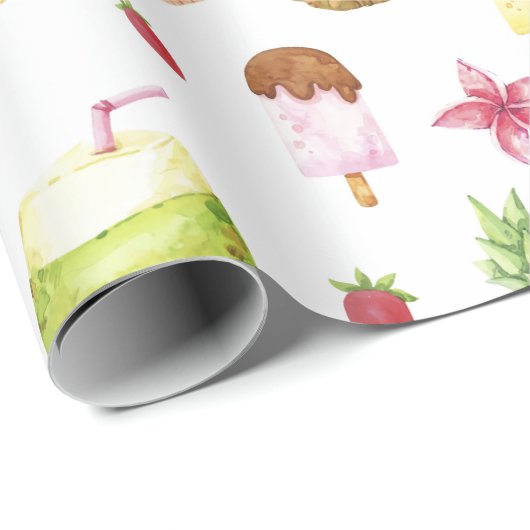 Summer Pattern Wrapping Paper Geschenkpapier (Rolleneckpunkt)