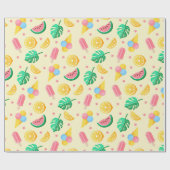 Summer Pattern Wrapping Paper Geschenkpapier (Flach)