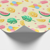 Summer Pattern Wrapping Paper Geschenkpapier (Ecke)