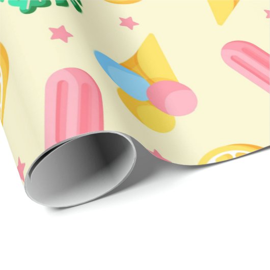 Summer Pattern Wrapping Paper Geschenkpapier (Rolleneckpunkt)