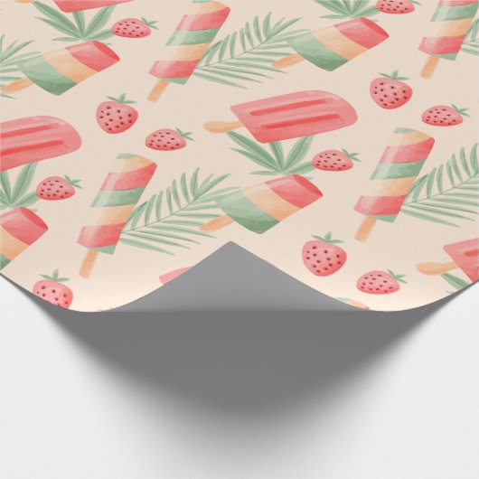 Summer Pattern Wrapping Paper Geschenkpapier (Ecke)