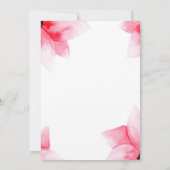 Summer Peach Coral Wasserfarbe Brautparty Einladung (Rückseite)