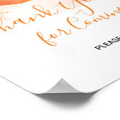 Summer Peach Danke, dass Sie kommen Poster (Ecke)