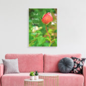 Summer Peach Rose Bud Rumi Zitat Leinwanddruck (Insitu (Wohnzimmer))