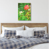 Summer Peach Rose Bud Rumi Zitat Leinwanddruck (Insitu (Schlafzimmer))