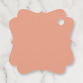 Summer Peach Wedding Danke Geschenkanhänger (Rückseite)