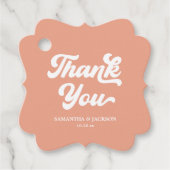 Summer Peach Wedding Danke Geschenkanhänger (Vorderseite)