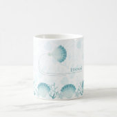 Summer Pearl Watercolor Ocean Design Kaffeetasse (Mittel)