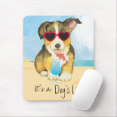 Summer Pembroke Welsh Corgi Mousepad (Mit Mouse)