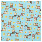 Summer Pembroke Welsh Corgi Stoff (Muster)