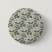 Summer Periwinkle Blume Hübsch Elegantes Flora Button (Vorderseite)