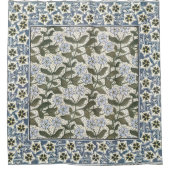 Summer Periwinkle Blume Hübsch Elegantes Flora Duschvorhang (Vorderseite)