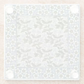 Summer Periwinkle Blume Hübsch Elegantes Flora Glasuntersetzer (Rückseite)