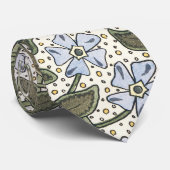 Summer Periwinkle Blume Hübsch Elegantes Flora Krawatte (Gerollt)