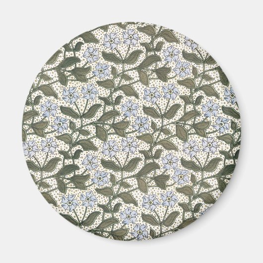 Summer Periwinkle Blume Hübsch Elegantes Flora Magnet (Vorne)