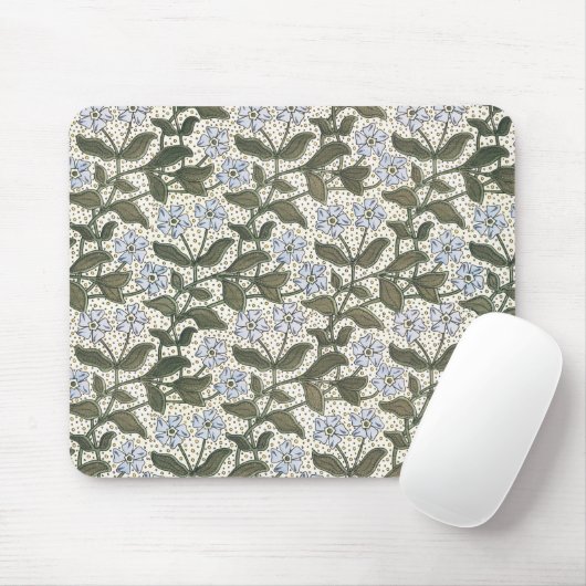 Summer Periwinkle Blume Hübsch Elegantes Flora Mousepad (Mit Mouse)