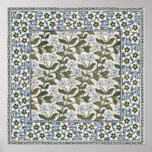 Summer Periwinkle Blume Hübsch Elegantes Flora Poster
