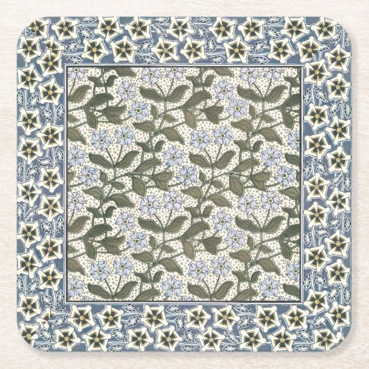 Summer Periwinkle Blume Hübsch Elegantes Flora Rechteckiger Pappuntersetzer (Vorderseite)