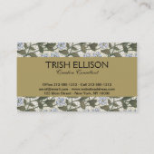 Summer Periwinkle Blume Hübsch Elegantes Flora Visitenkarte (Rückseite)