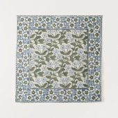 Summer Periwinkle Blume Hübsch Elegantes Flora Wandteppich (Vorderseite)