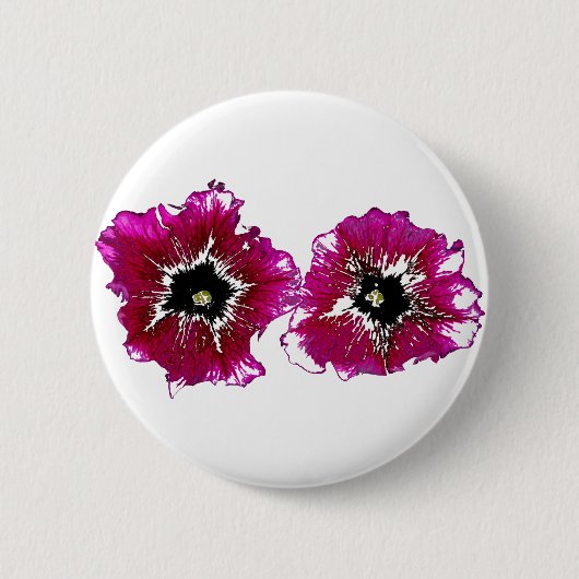 Summer Petunias Button (Vorderseite)