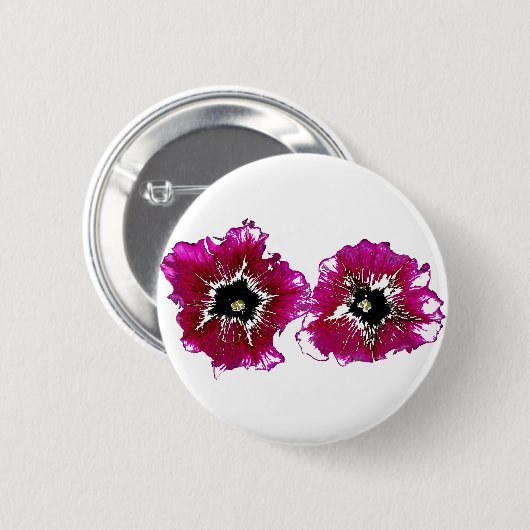 Summer Petunias Button (Vorne & Hinten)