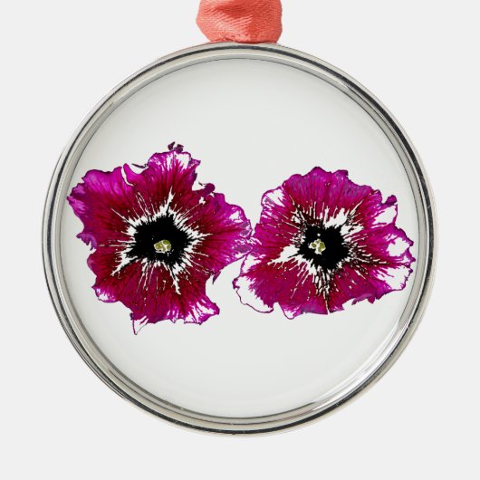 Summer Petunias Ornament Aus Metall (Vorne)