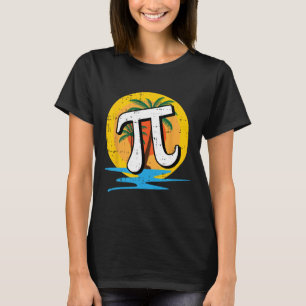 Summer Pi Day Retro Beach Math Symbole Lehrer Stu T-Shirt
