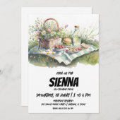 Summer Picnic auf dem Feld Einladung (Vorne/Hinten)