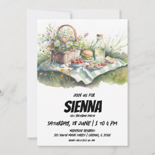 Summer Picnic auf dem Feld Einladung